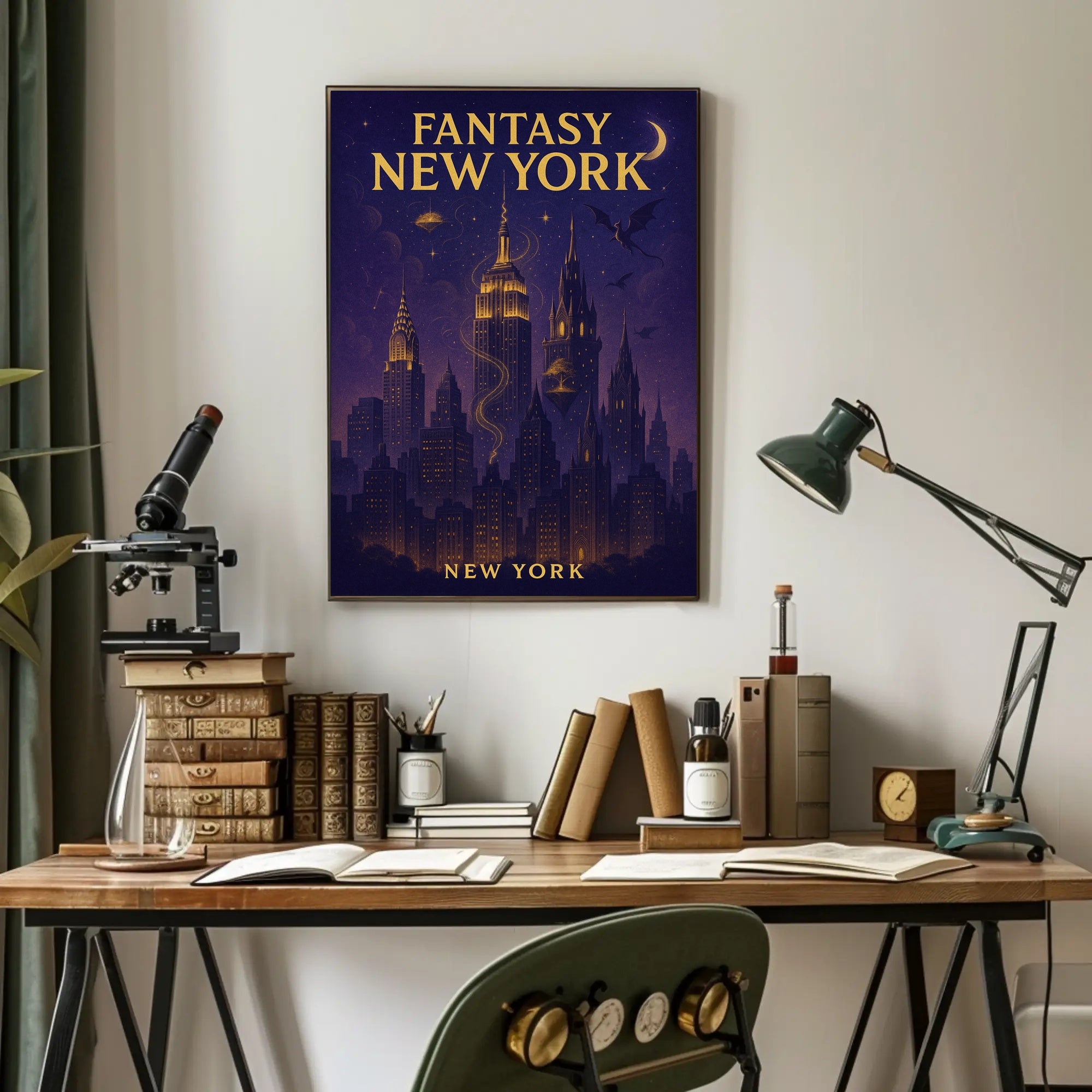Fantasy New York Poster PosterGoat