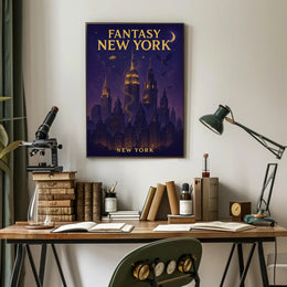Fantasy New York Poster PosterGoat