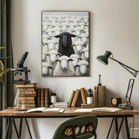 Black Sheep Poster Vintage Farm Animal Wall Art