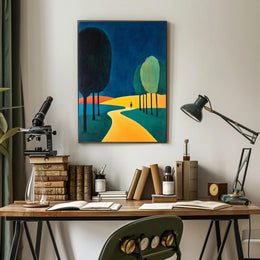 Pathway Through Trees Poster Serene Forest Wall Art