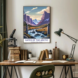 Vintage Scenic Landscape: Gates of Arctic National Park Poster
