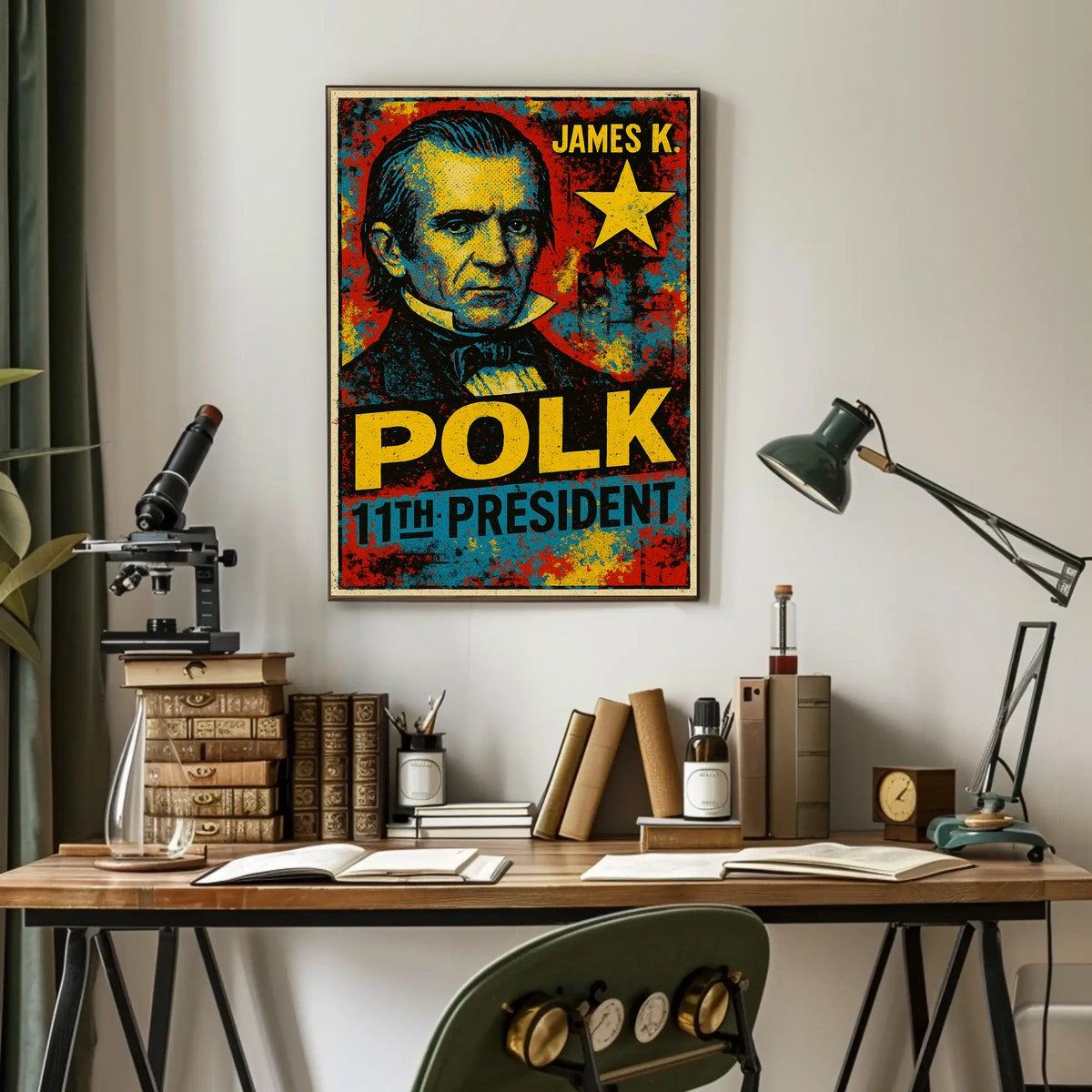 James K. Polk 11th President of the United States Graffiti Pop Art Poster