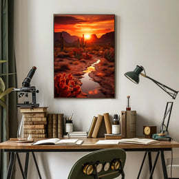 Desert Sunset Serenity Poster