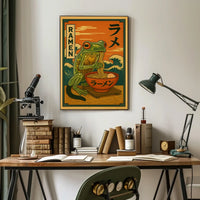 Frog Ramen Delight Poster