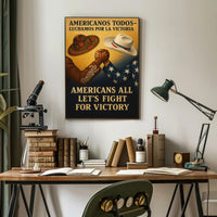 United We Stand Vintage WWII Propaganda Poster