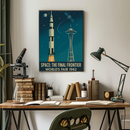 Space Frontier World's Fair 1962 Poster