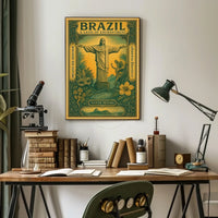 Brazilian Enchantment Vintage Travel Poster