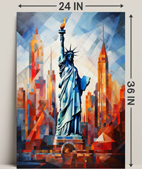 The Statue Of Liberty A Modern Mosaic Poster