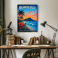 Honolulu Where Aloha Meets Adventure Poster