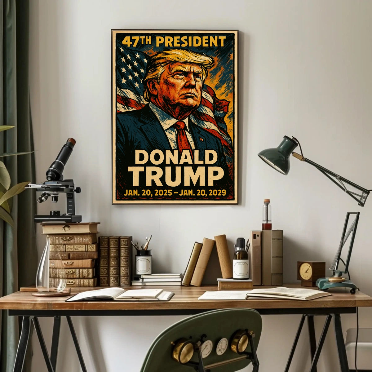 Patriotic Resolve Donald Trump Visionary Poster