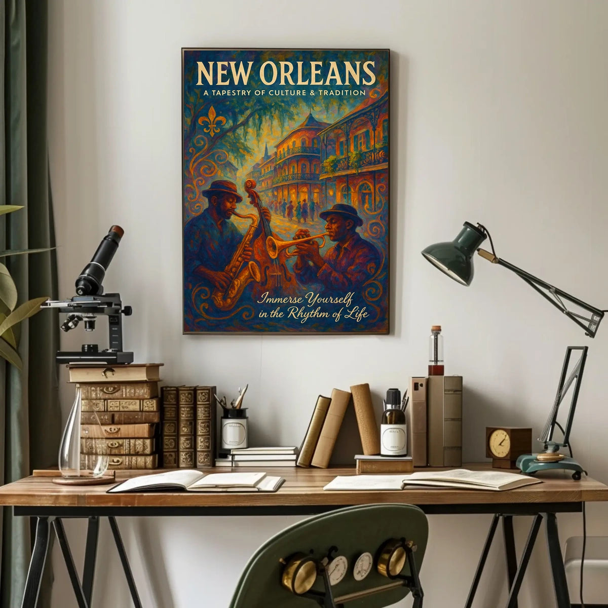 New Orleans Culture Poster Tapestry Of Heritage Home Decor