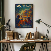 New Orleans Culture Poster Tapestry Of Heritage Home Decor