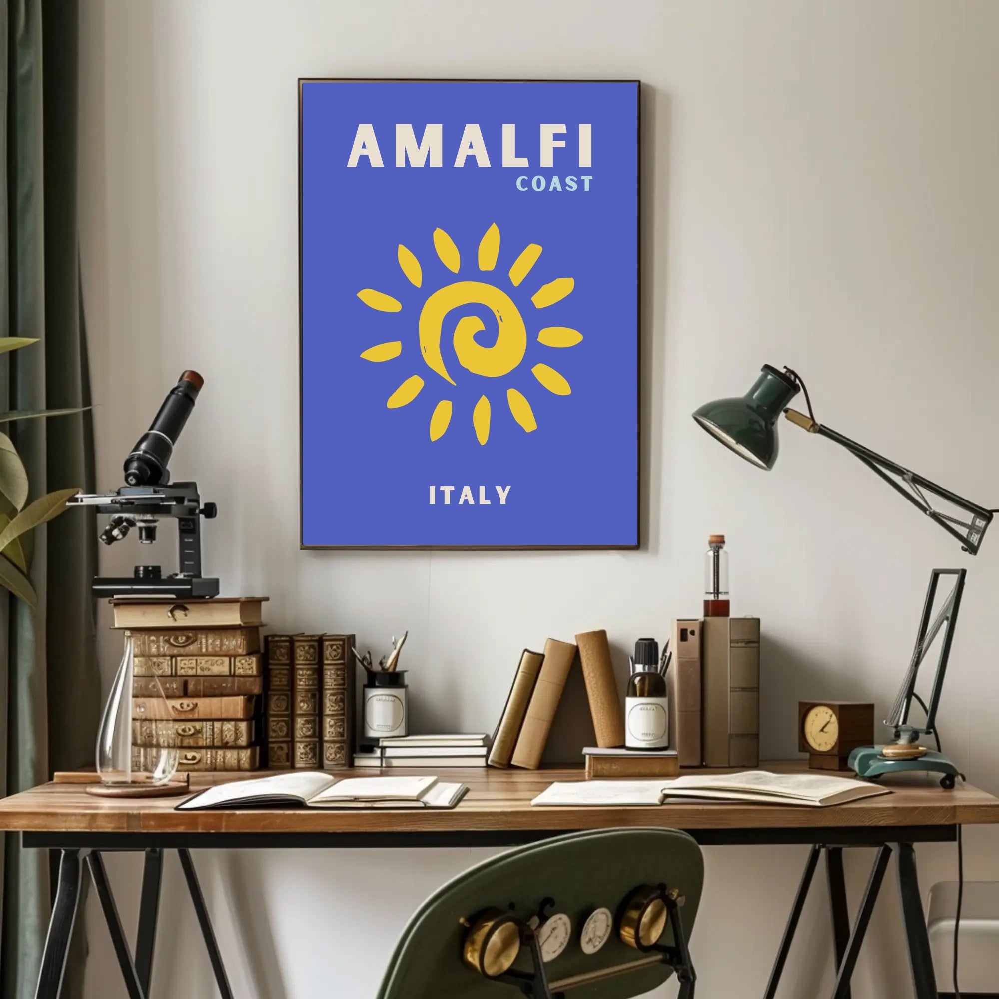 Amalfi Coast Dreamscape Seamless Travel Poster PosterGoat