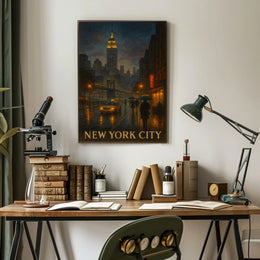 New York City at Night Poster