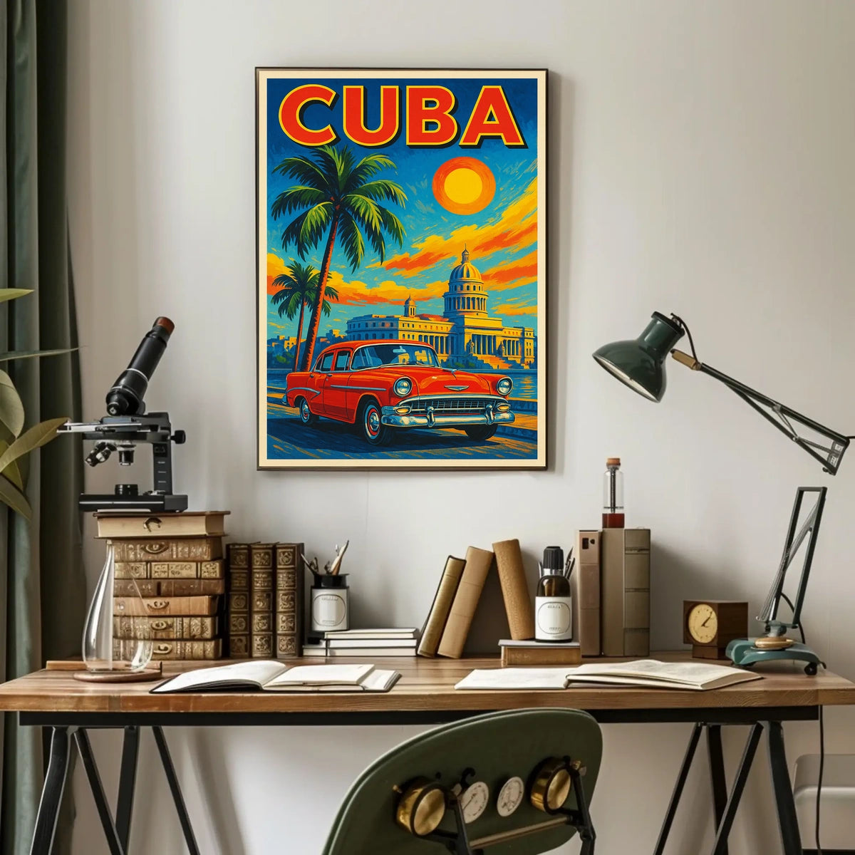 Vibrant Cuba Travel Poster