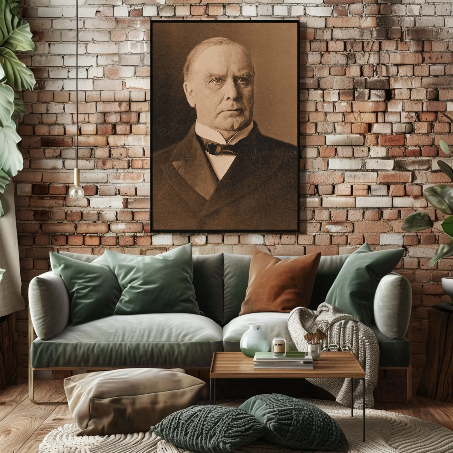 Wiliam McKinley 25th President Sepia Photo