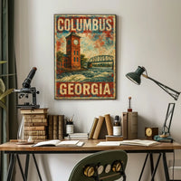Columbus, Georgia Vintage Vintage Poster