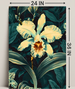 Enchanting Orchid Illustration William Morris Art Poster