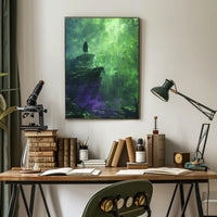 Mystical Adventurer on Enigmatic Forest Edge Fantasy or Mythology Poster PosterGoat