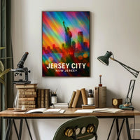 Jersey City Harbor Skyline Urban Realism Collector Poster