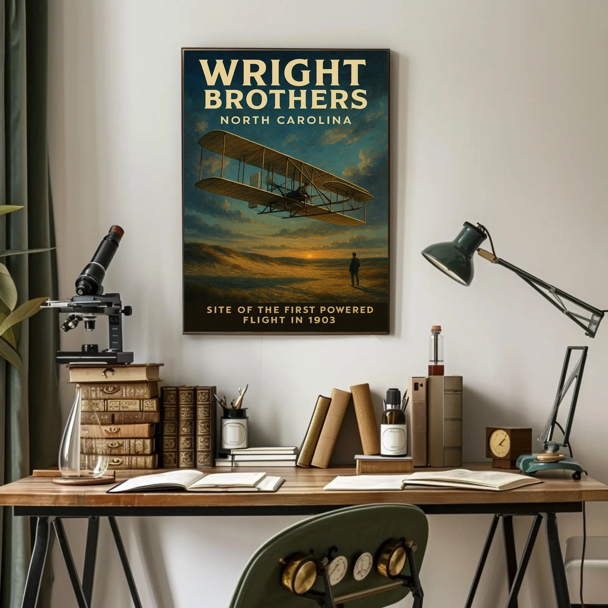Wright Brothers First Powered Flight Poster