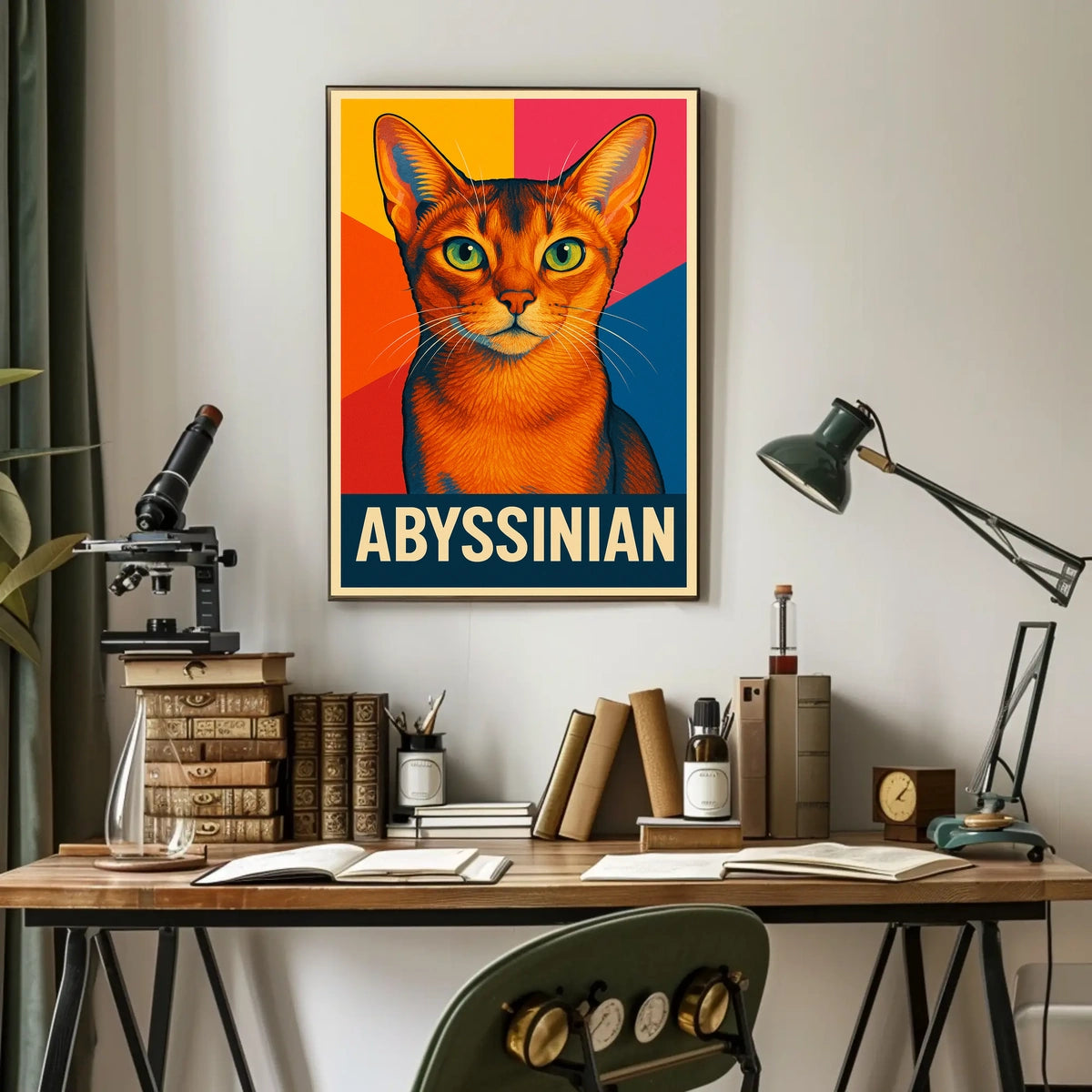 Abyssinian Cat Art Poster