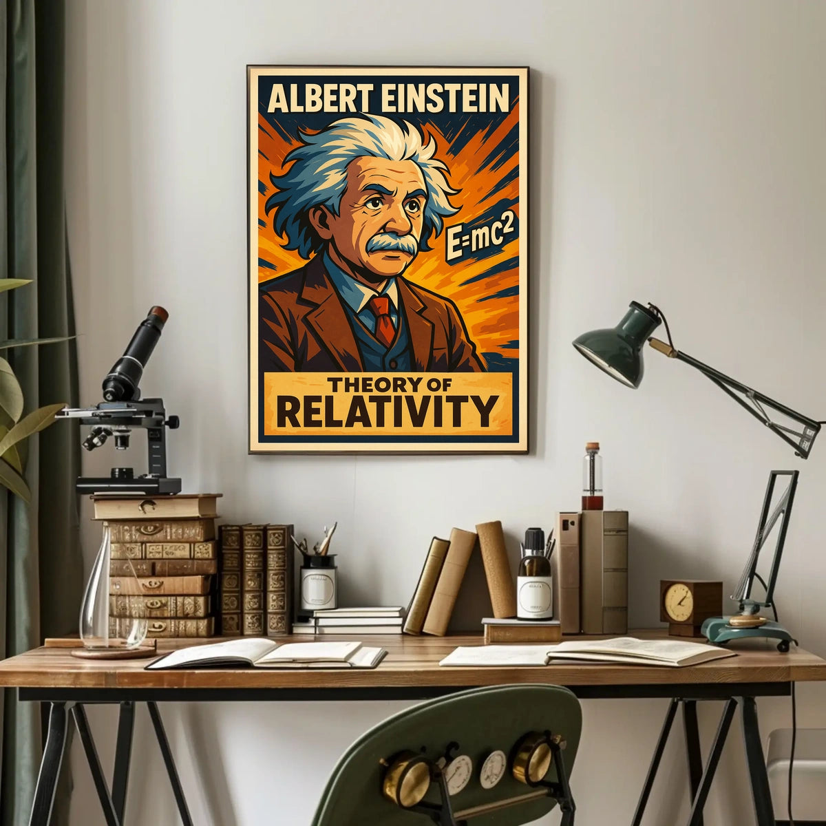 Einstein Relativity Scenic Scholarly Science Poster