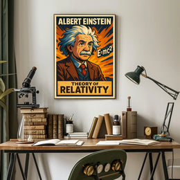 Einstein Relativity Scenic Scholarly Science Poster