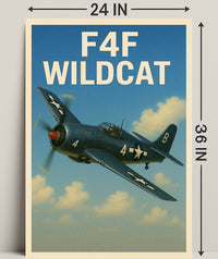 F4F Wildcat Poster PosterGoat