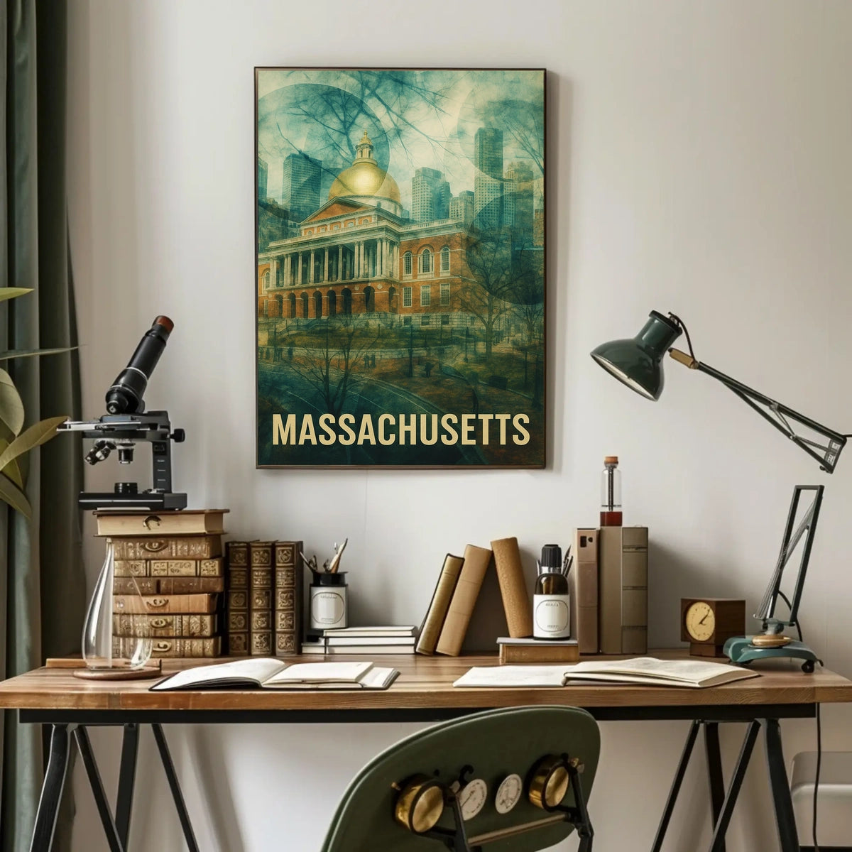 Massachusetts State House Poster