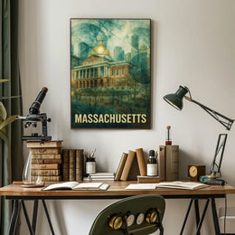 Massachusetts State House Poster