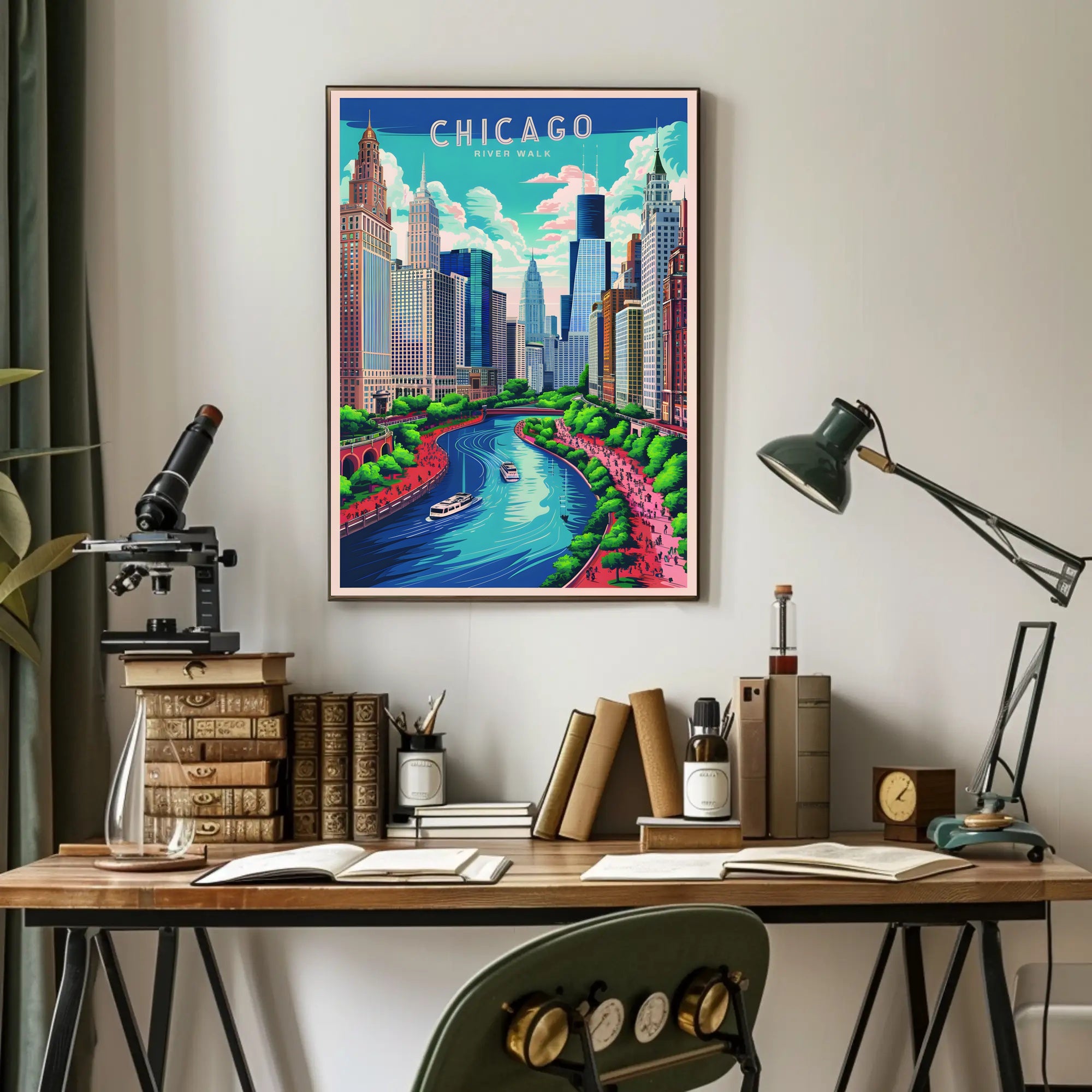 Chicago Riverwalk Poster