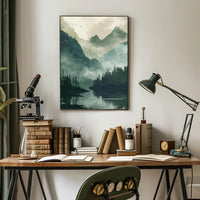 Abstract Minimalist Geometric Shapes Art Poster