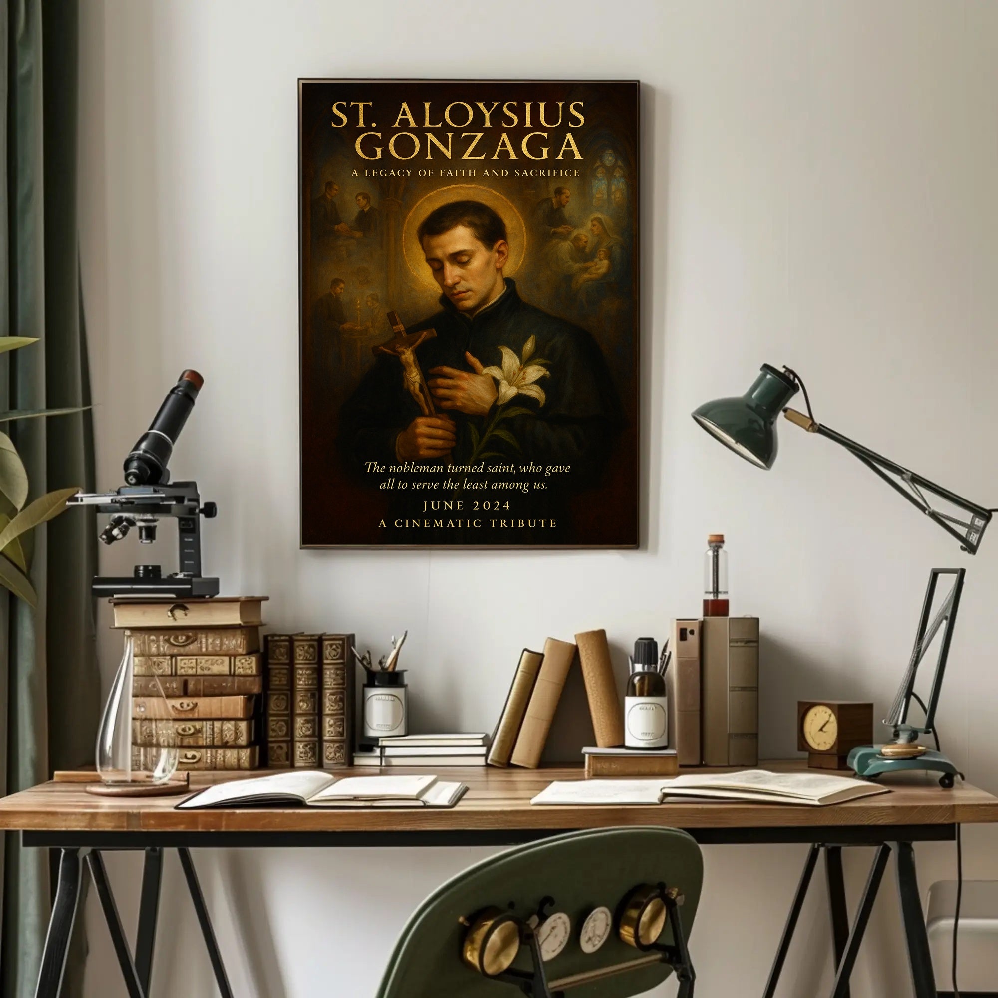 Saint Aloysius Gonzaga Devotional Cultural or Heritage Poster PosterGoat