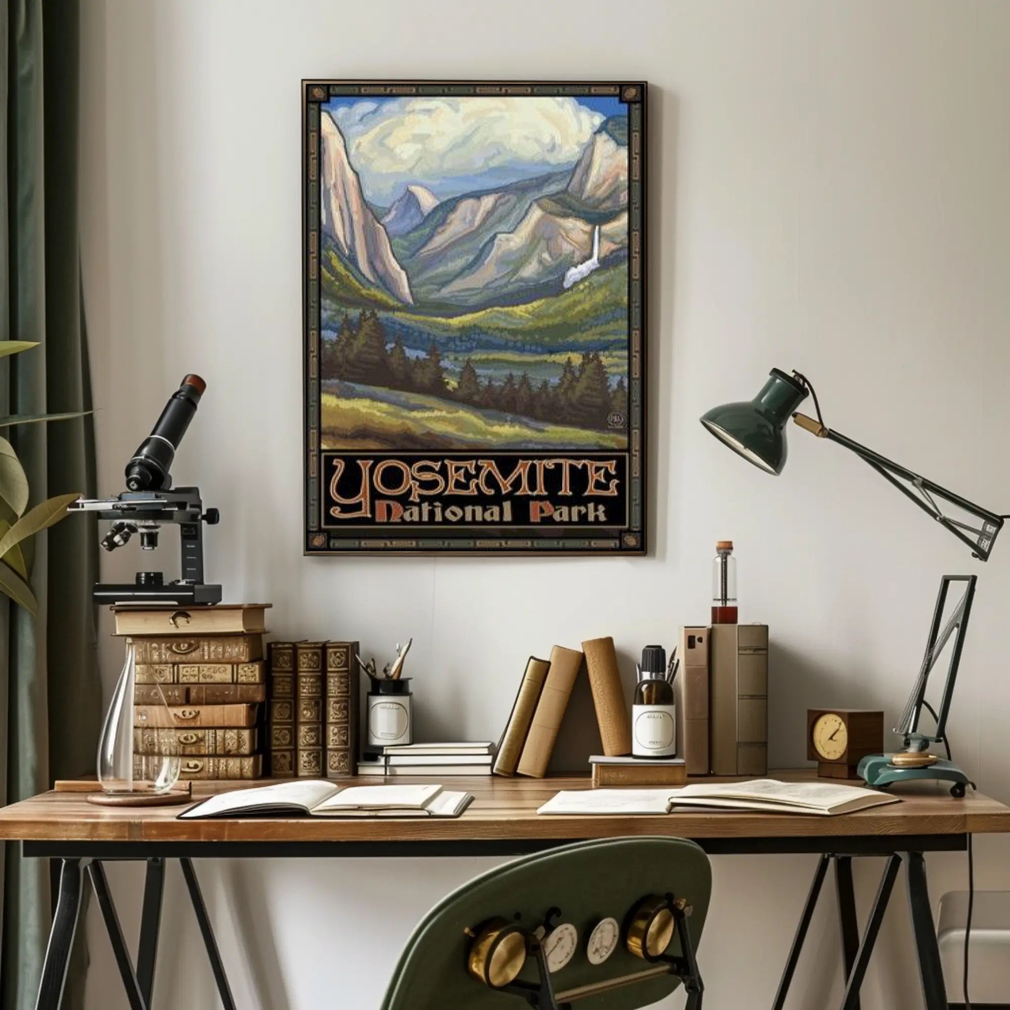Yosemite National Park Poster Vintage Travel Print