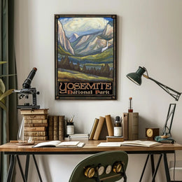 Yosemite National Park Poster Vintage Travel Print