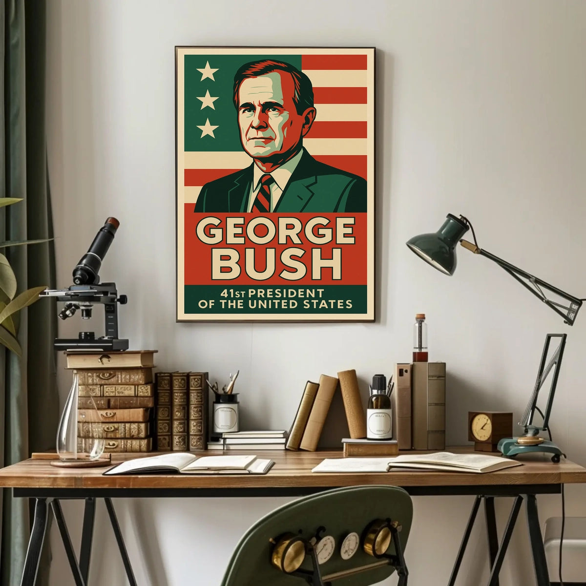 George Bush 41st President Realism Patriot Poster