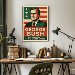 George Bush 41st President Realism Patriot Poster