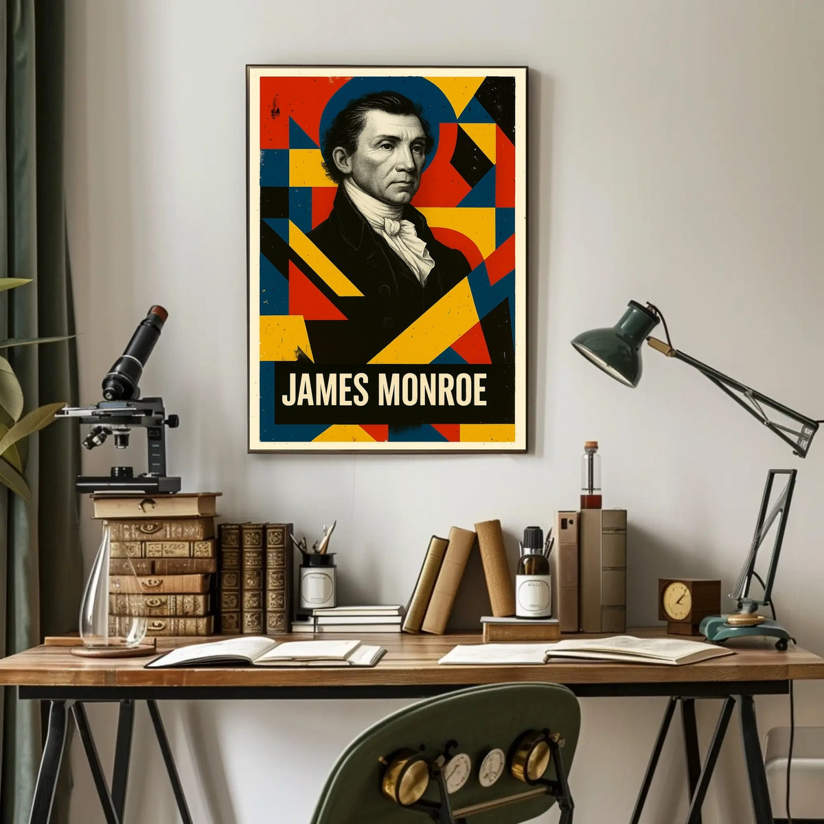 James Monroe 5th President of the United States Abstract Pop Poster