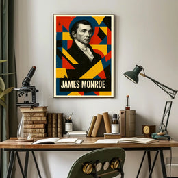 James Monroe 5th President of the United States Abstract Pop Poster