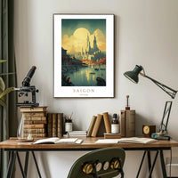 Saigon Skyline Poster PosterGoat