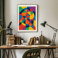 Vibrant Geometric Abstraction Poster