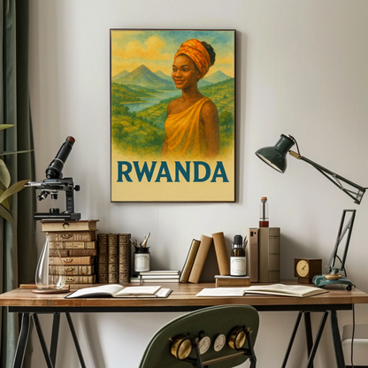 Rwanda Woman Valley Pride Poster Travel