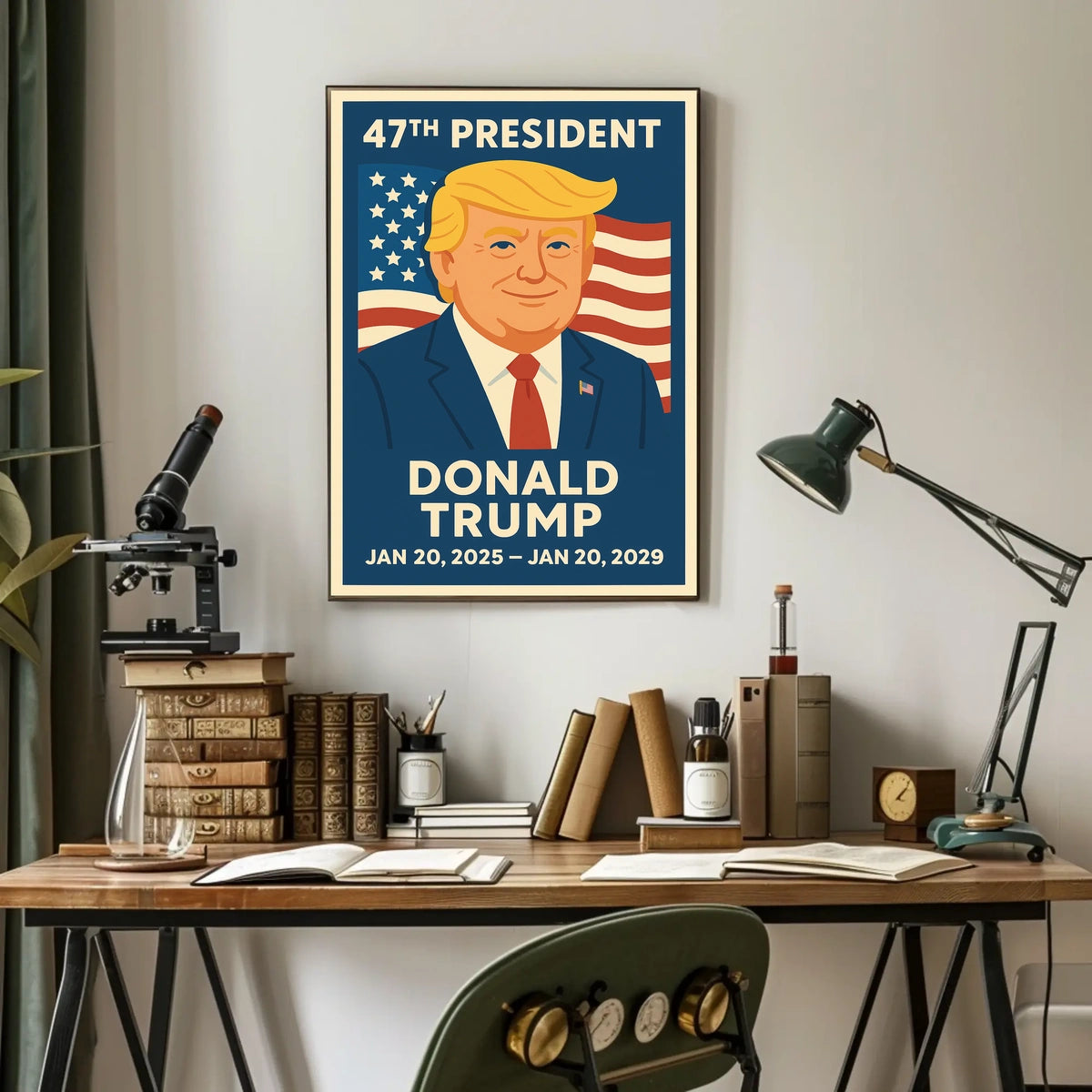 Patriotic American Presidency Modern Political Art Poster