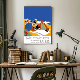 East Coast Joys Sun-Bathing Poster