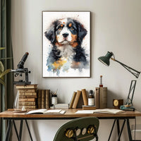 Majestic Canine Watercolor Poster Wall Art Print