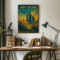 Abu Dhabi Jewel Cityscape Travel Poster
