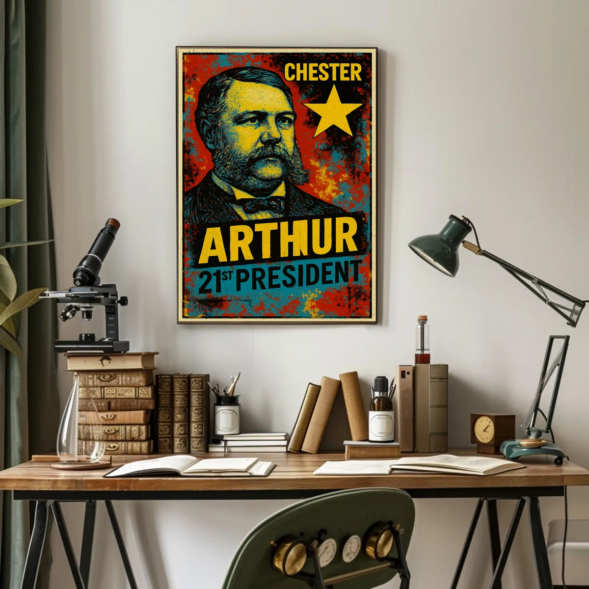 Chester A. Arthur 21st President of the United States Graffiti Pop Art Poster