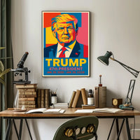 Donald Trump A Modern Icon in Primary Colors Poster