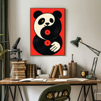 Panda Vinyl Vibes Poster